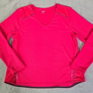 Champion Pink Long Sleeve Lightweight Base Layer Top Athletic‎ Performance Sz XL